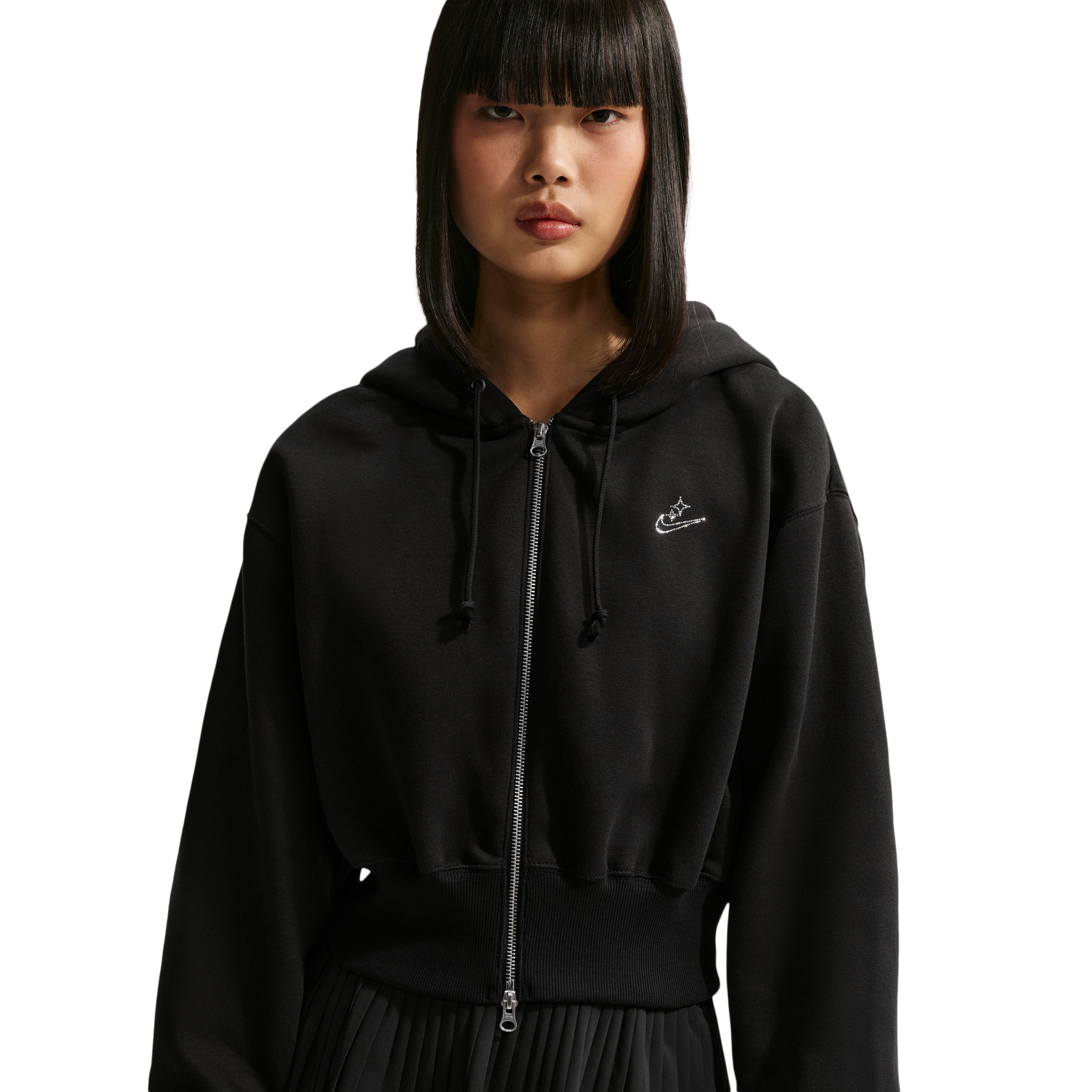 Nike NSW Phoenix Fleece Bling Crop Full-Zip Hoodie - Women's