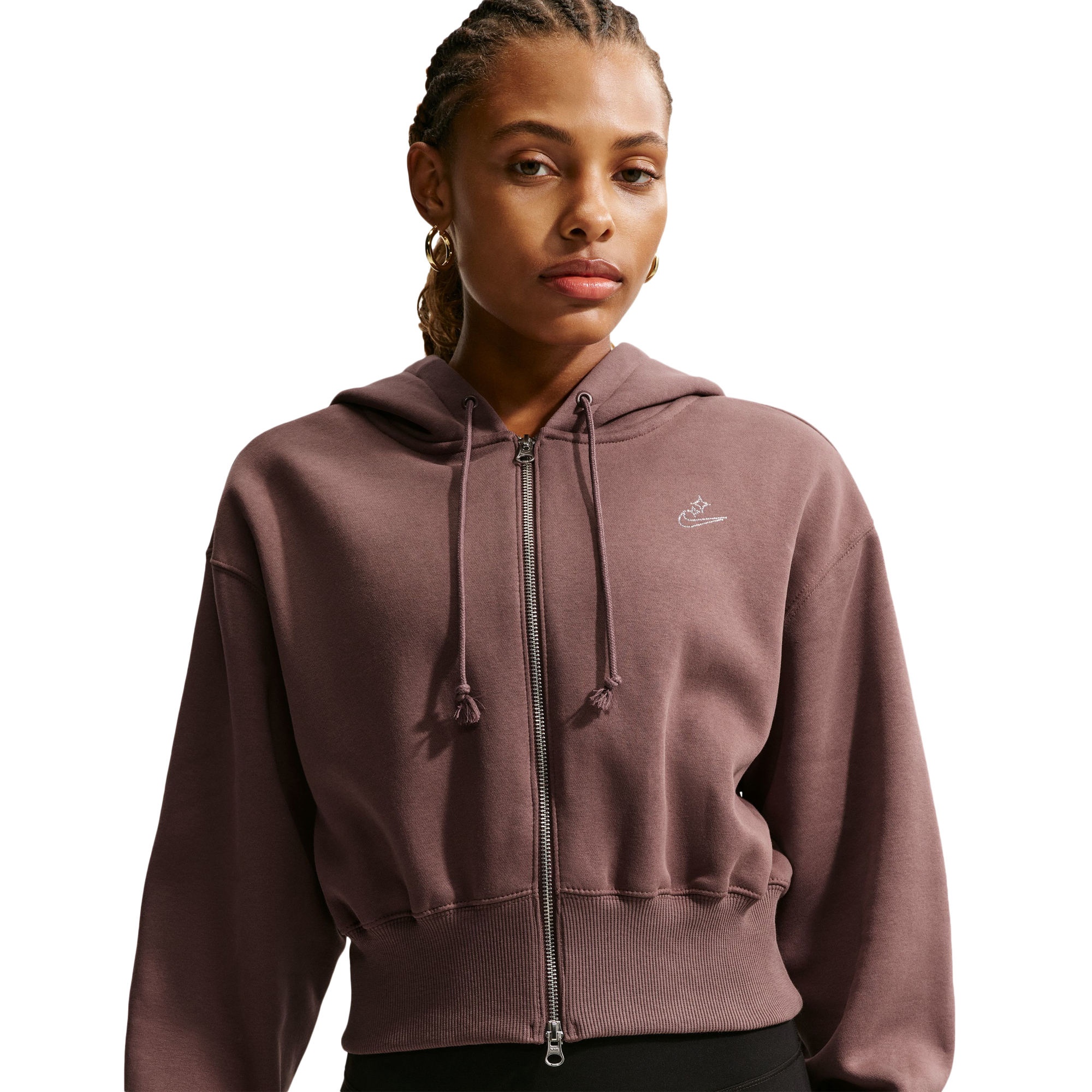 Nike NSW Phoenix Fleece Bling Crop Full-Zip Hoodie - Women's