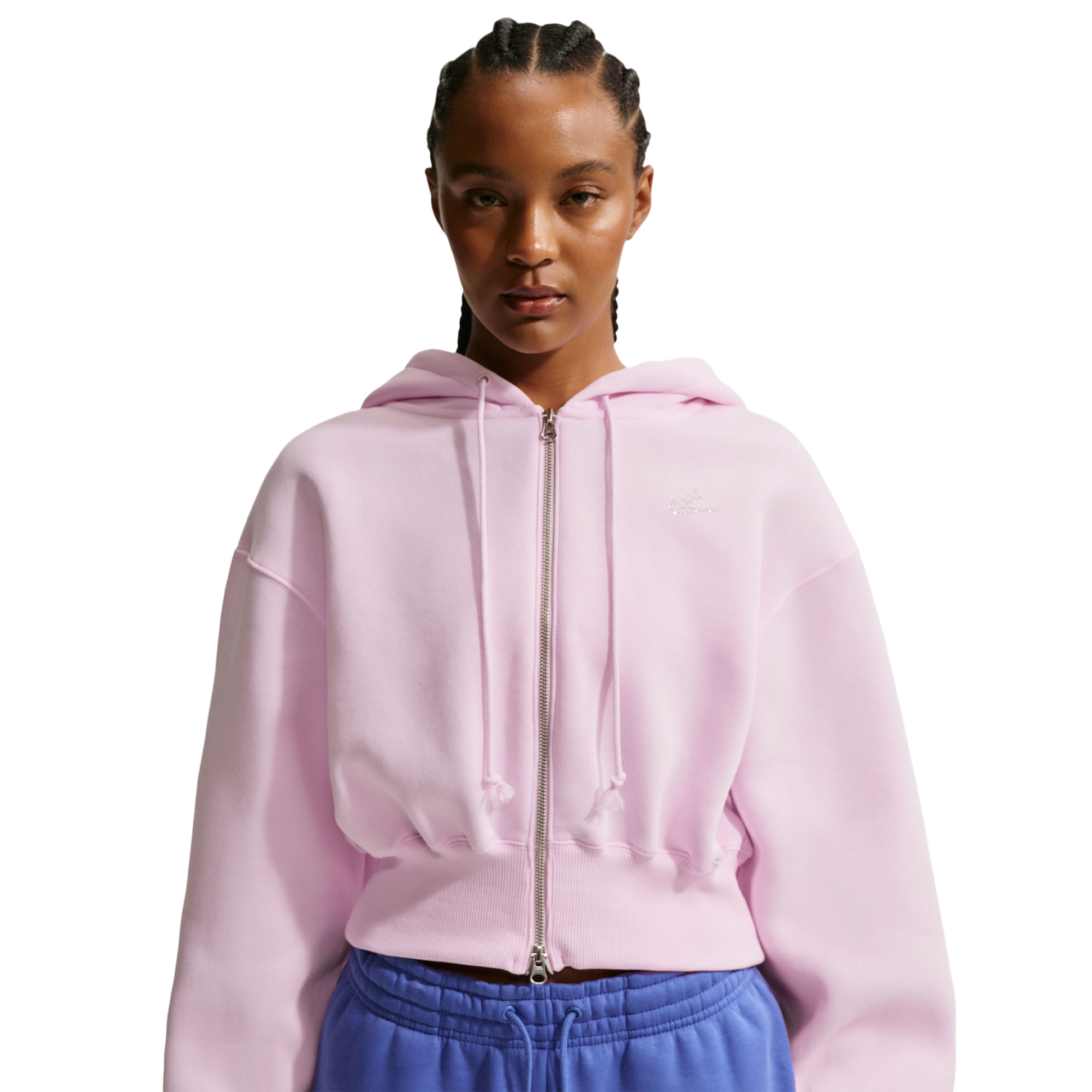 Nike NSW Phoenix Fleece Bling Crop Full-Zip Hoodie | Foot Locker