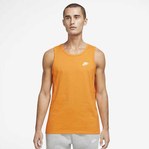 Nike Mens  Embroidered Futura Tank In Orange/orange