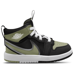 Boys' Preschool - Jordan AJ 1 EasyOn Mid - White/Black/Olive