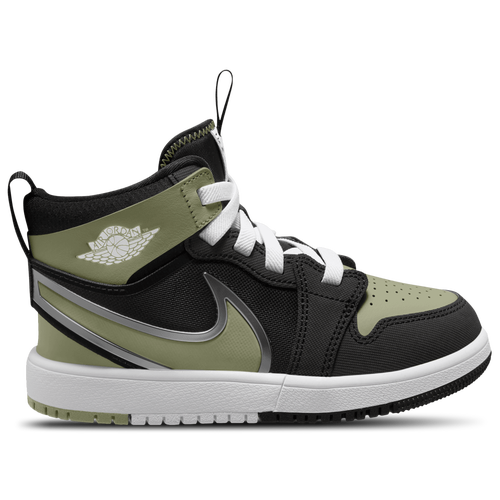 

Boys Preschool Jordan Jordan AJ 1 EasyOn Mid - Boys' Preschool Shoe White/Black/Olive Size 11.0