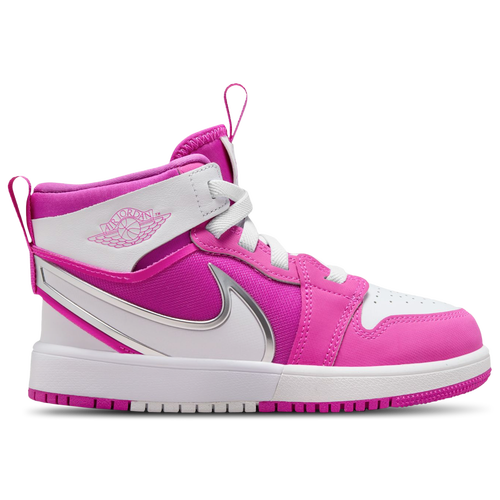 

Girls Preschool Jordan Jordan AJ 1 EasyOn Mid - Girls' Preschool Shoe Pink/White Size 01.0