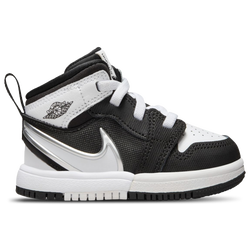 Boys' Toddler - Jordan AJ 1 Easyon Mid - Black/White