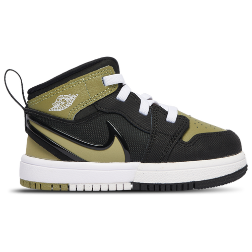 Jordan Boys   Aj 1 Easyon Mid In Black/white/olive