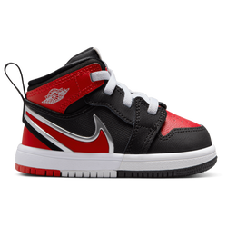 Boys' Toddler - Jordan AJ 1 Easyon Mid - Black/Red/White