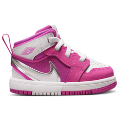 Girls' Toddler - Jordan AJ 1 Easyon Mid - Pink/White