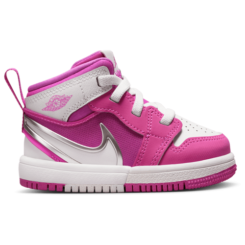 

Jordan Girls Jordan AJ 1 Easyon Mid - Girls' Toddler Shoes Pink/White Size 02.0