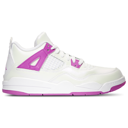 

Jordan Girls Jordan Retro 4 Edge - Girls' Preschool Basketball Shoes Hyper Violet/White Size 1.0