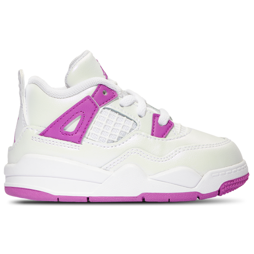 

Jordan Girls Jordan Retro 4 Edge - Girls' Toddler Basketball Shoes White/Hyper Violet Size 5.0