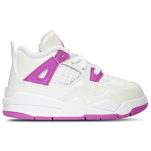 

Girls Jordan Jordan Retro 4 Edge - Girls' Toddler Basketball Shoe White/Hyper Violet Size 08.0