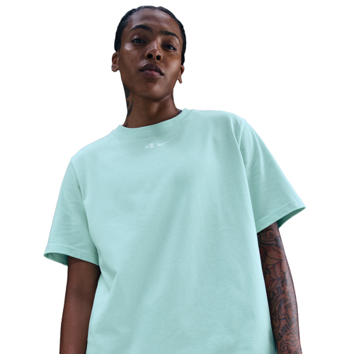 WOMENS - Nike Aja Signature Short Sleeve T-Shirt - Jade Ice/White
