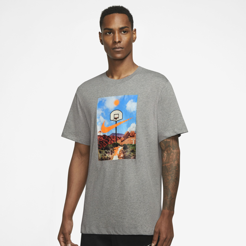 

Nike Mens Nike Hoop Photo T-Shirt - Mens Dk Gray Heather Size XXL