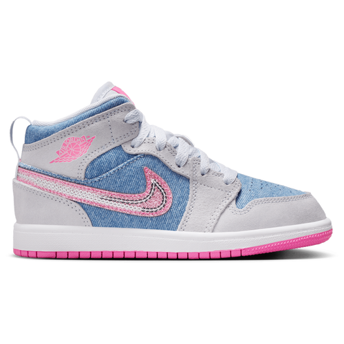 GIRLS - Jordan Air Jordan 1 Mid SE - Cobalt Bliss/Pink Glow White