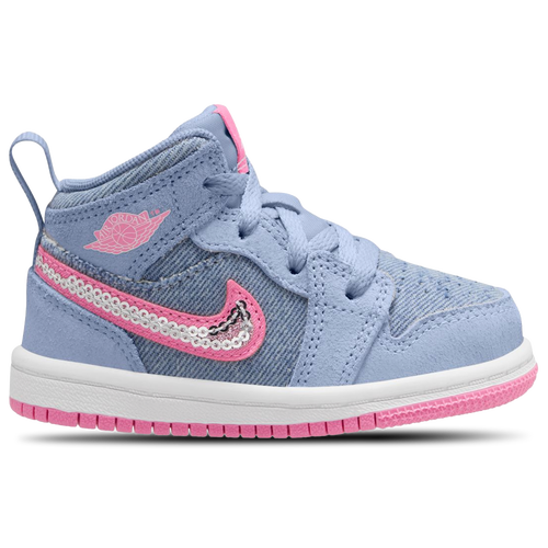 GIRLS - Jordan AJ1 Mid SE - Cobalt Bliss/Pink Glow White