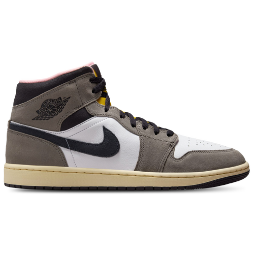  - Jordan Air Jordan 1 Mid SE - White/Oil Grey Cave Stone