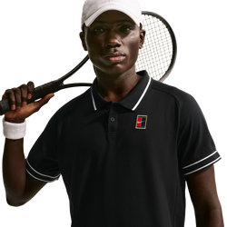 Men's - Nike Nikecourt Heritage Polo - Black/White