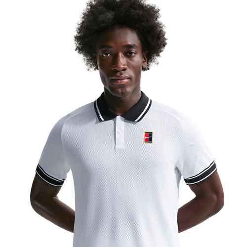 MENS - Nike Nikecourt Heritage Polo - Black/White