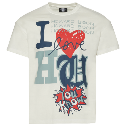 

For The Fan Mens For The Fan I Heart Howard T-Shirt - Mens White/Multi Size L