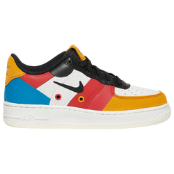 Boys' Grade School - Nike Air Force 1 Premium - Sail/Black/Imperial Blue