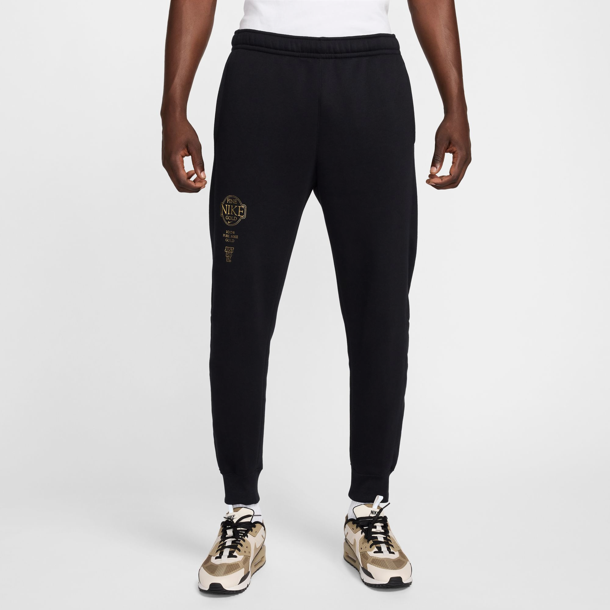 Nike black and gold joggers online