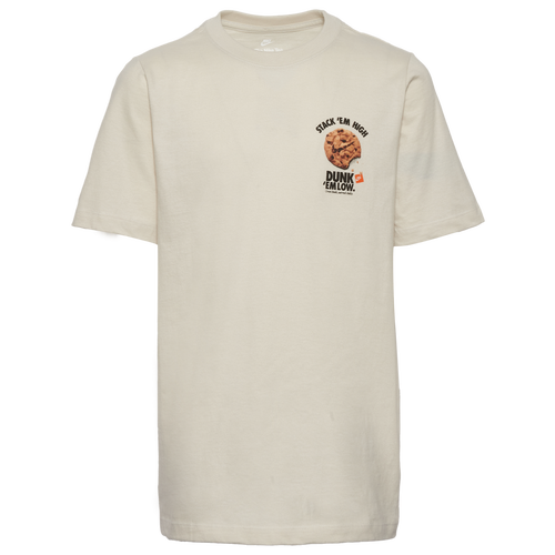 Shop Nike Boys   Dunk Fun T-shirt In Light Bone/light Bone