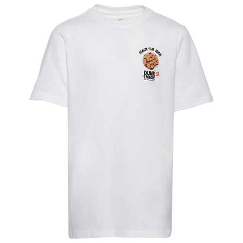 

Boys Nike Nike Dunk Fun T-Shirt - Boys' Grade School White/White Size XL