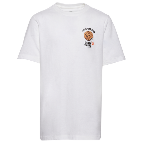 

Boys Nike Nike Dunk Fun T-Shirt - Boys' Grade School White/White Size S