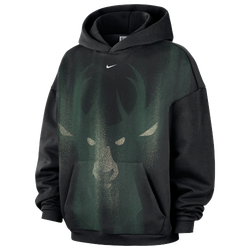 Men's - Nike Bucks Basketball Icon Hoodie - White/Black