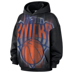 Men's - Nike Knicks Basketball Icon Hoodie - White/Black