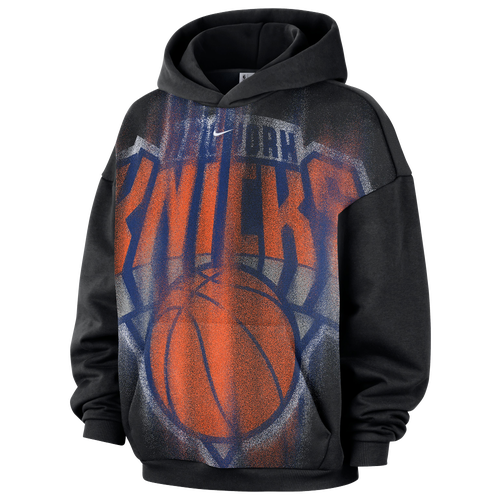 - Nike Knicks Basketball Icon Hoodie - White/Black