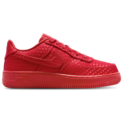 Boys' Grade School - Nike Air Force 1 Vday - Black/University Red