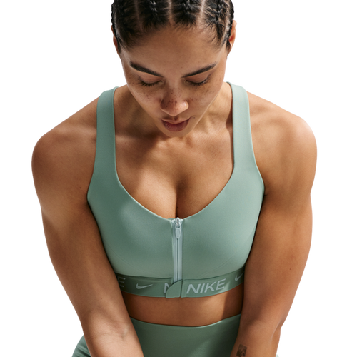 Nike Indy High Support Zip Bra - Nike Barely Green/Steam