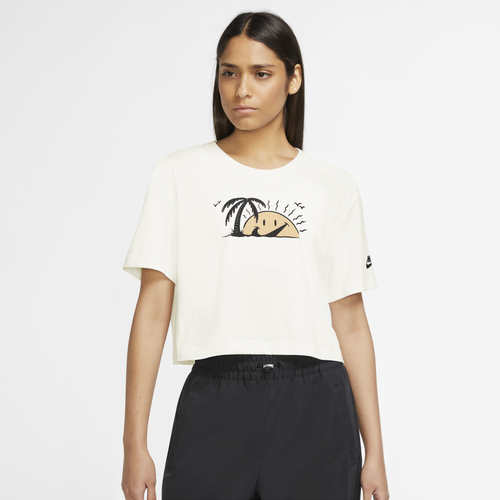 

Nike Womens Nike NSW Crop T-Shirt - Womens Sail/Sail Size S