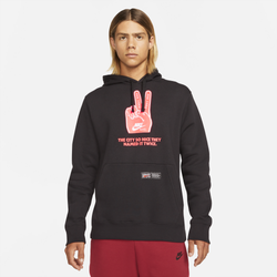 Men's - Nike Club BB NYC PO Twice Hoodie - Black/White