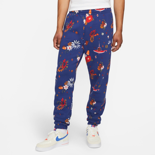 

Nike Mens Nike All Over Print Basketball Club Pants - Mens Blue/Multi Size S