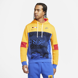Men's - Nike Pullover AR Basketball Hoodie - Yellow/Blue