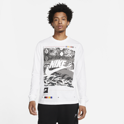 Men's - Nike Long Sleeve AR T-Shirt - White/Black