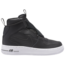 Boys' Grade School - Nike Air Force 1 Highness - Black/Black/White