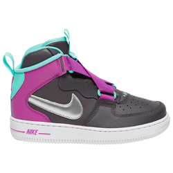 Girls' Preschool - Nike Air Force 1 Highness - Thunder Grey/Metallic Silver/Violet