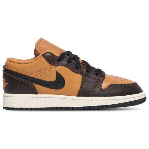 

Boys Jordan Jordan AJ 1 Low SE NA1 - Boys' Grade School Shoe Tan/Brown/White Size 03.5