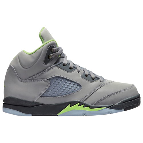 

Boys Preschool Jordan Jordan Retro 5 - Boys' Preschool Shoe Silver/Green/Grey Size 03.0