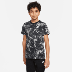 Boys' Grade School - Nike NSW Camo Leaf AOP Shirt - Black/White