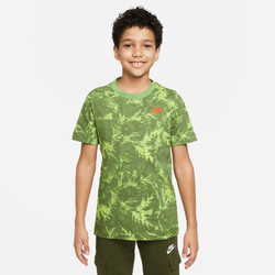 Boys' Grade School - Nike NSW Camo Leaf AOP Shirt - Chlorophyll/Black