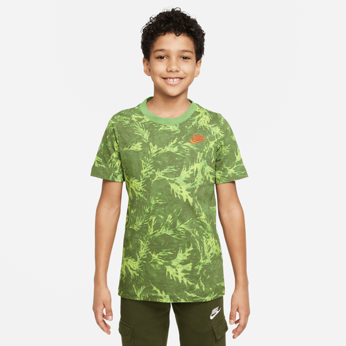 Nike Kids' Boys  Nsw Camo Leaf Aop Shirt In Chlorophyll