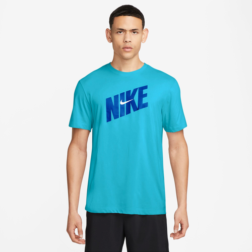 

Nike Mens Nike Dri-FIT HBR Novelty T-Shirt - Mens Aquarius/Carolina Size XXL