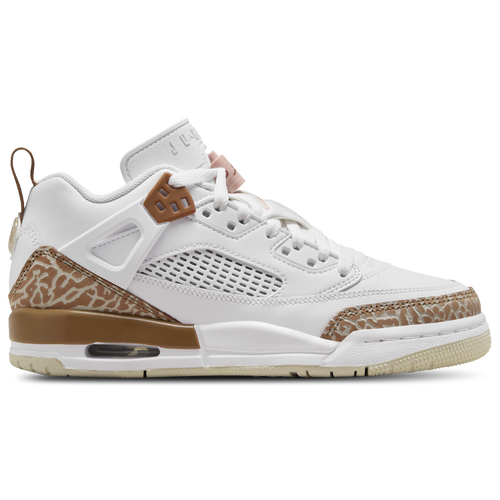 Shop Jordan Girls   Spizike Low In White/pink/brown