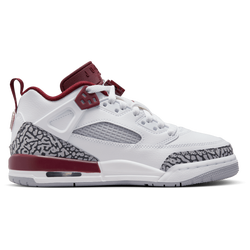 Boys' Grade School - Jordan Spizike Low - White/Team Red/Wolf Grey