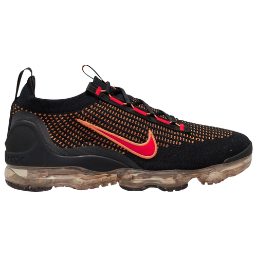 MENS - Nike Air VaporMax 2021 Flyknit - Black/Orange Bright Crimson
