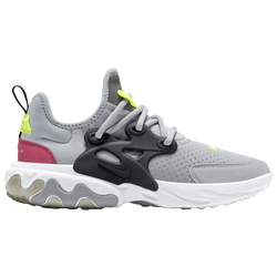 Boys' Grade School - Nike React Presto - Wolf Grey/Black/Rush Pink